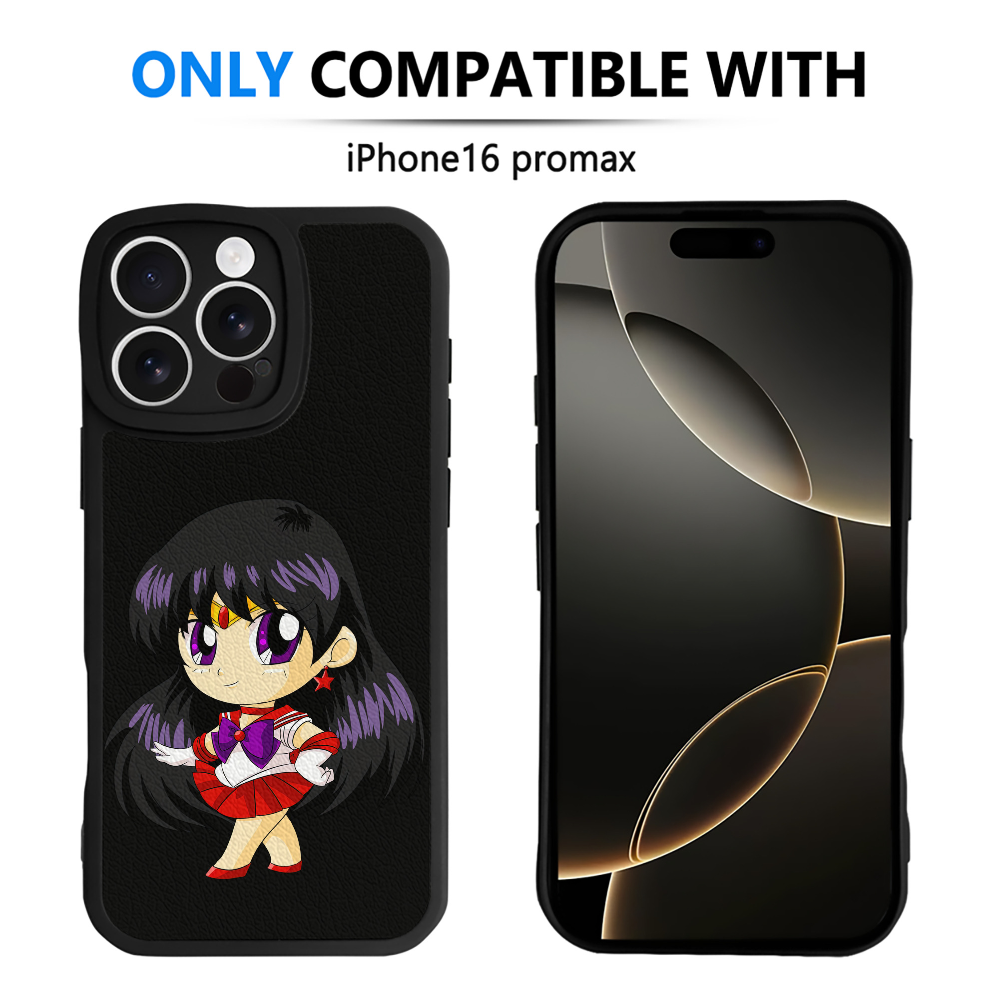 （画像用） 美少女戦士セーラームーン 火野レイ ひの レイ Sailor Moon Hino Rei （セーラーマーズ,Sailor Mars） 【iPhone 16シリーズ対応】シリコンスマホケース（レザー調） 材質：シリコン